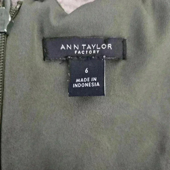 Ann Taylor Factory Womens Green Wide Leg Cropped Jumpsuit 6 - Picture 9 of 16